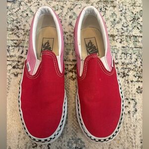 Vans Red and Pink Women's Sneakers